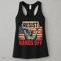Resist Resistance Statue Of Liberty Hands Off Protest Women's Tank Top thumb 3