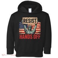 Resist Resistance Statue Of Liberty Hands Off Protest Toddler Hoodie thumb 0