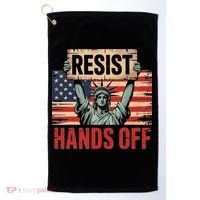 Resist Resistance Statue Of Liberty Hands Off Protest Golf Towel thumb 0