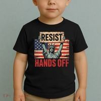 Resist Resistance Statue Of Liberty Hands Off Protest Toddler T-Shirt thumb 2