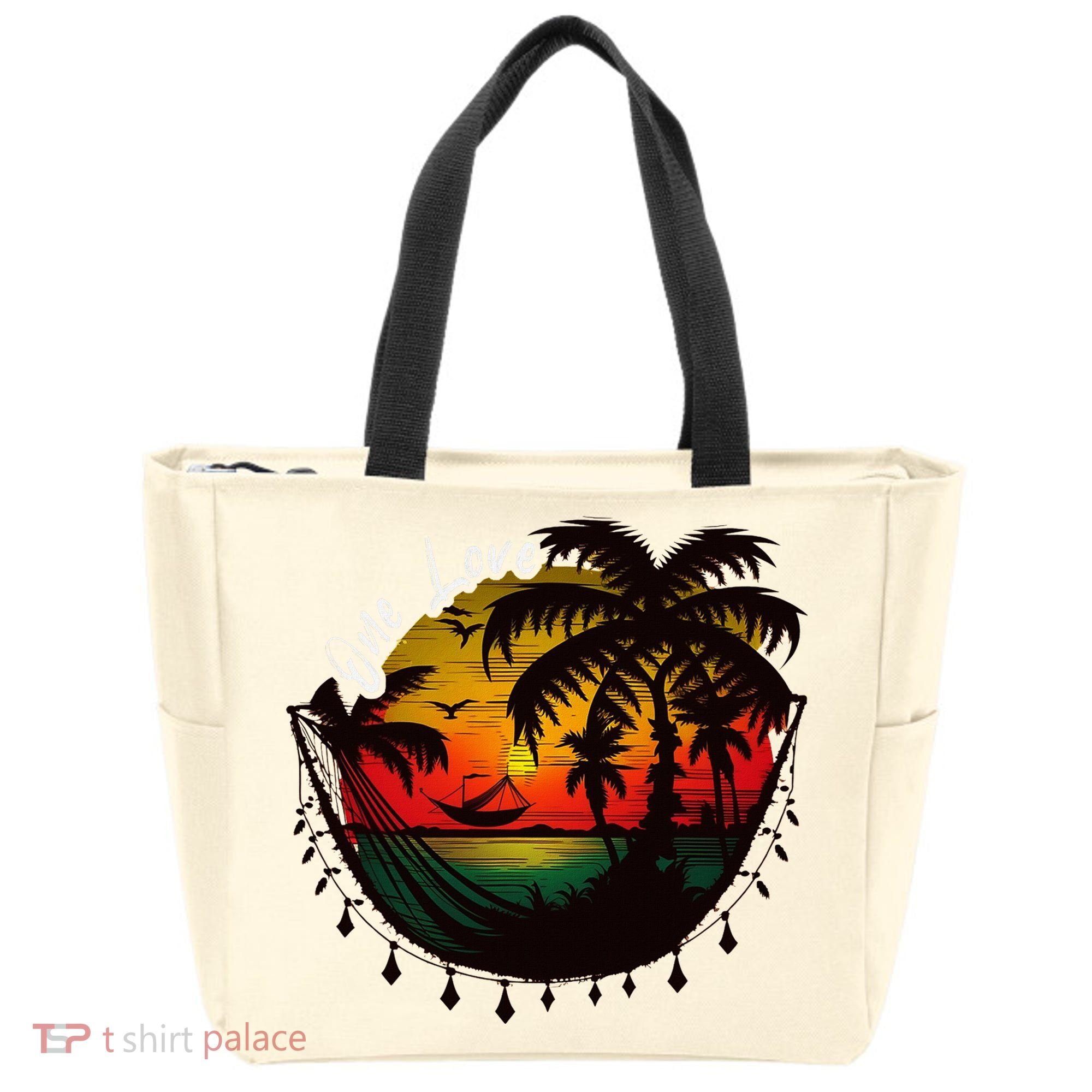 Rasta Reggae Sunset One Pride Love Rastafari Jamaican Tote Bag