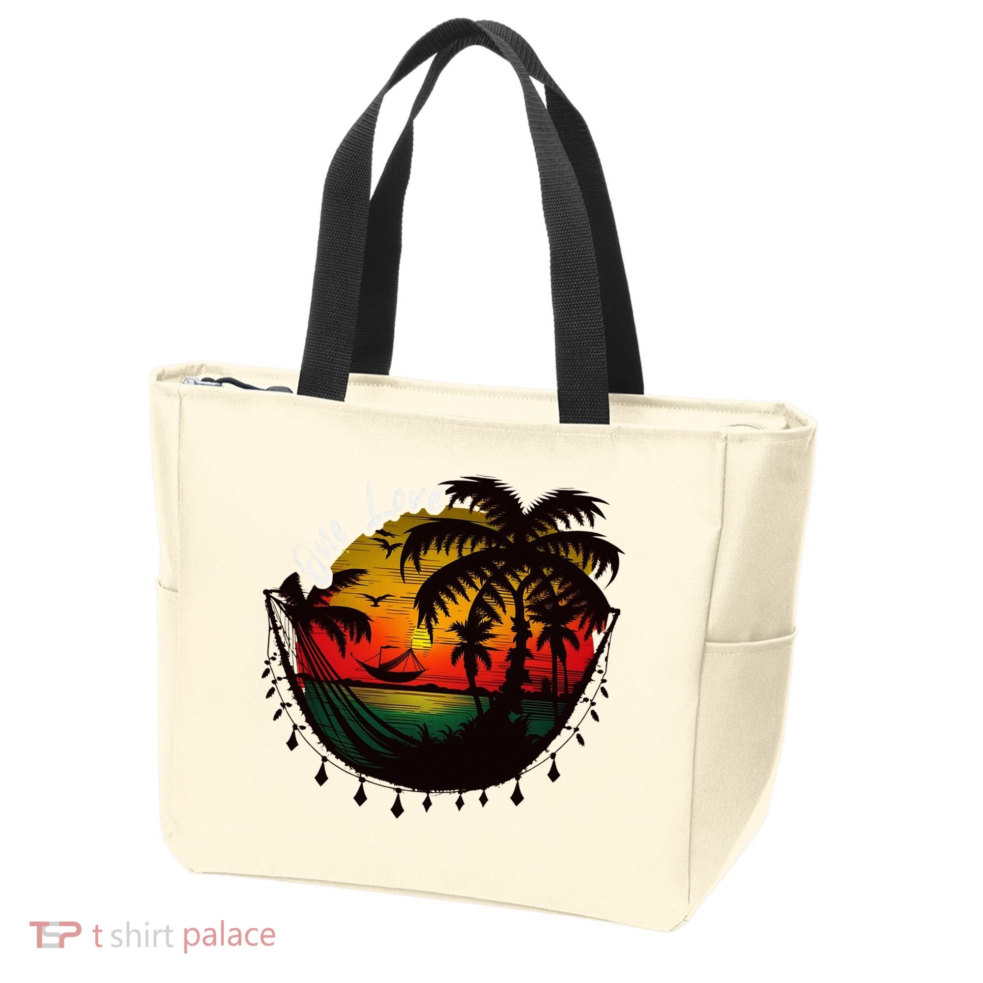 Rasta Reggae Sunset One Pride Love Rastafari Jamaican Tote Bag