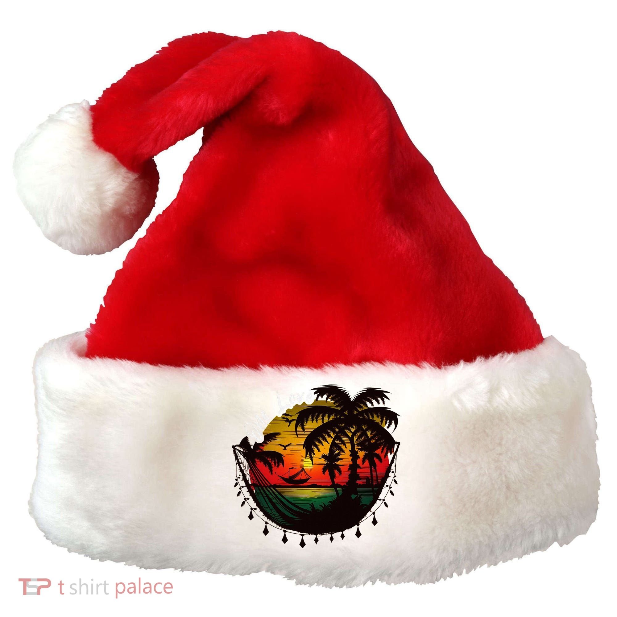 Rasta Reggae Sunset One Pride Love Rastafari Jamaican Santa Hat