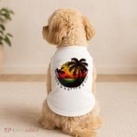Rasta Reggae Sunset One Pride Love Rastafari Jamaican Doggie Tank thumb 2