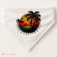 Rasta Reggae Sunset One Pride Love Rastafari Jamaican USA-Made Doggie Bandana thumb 0