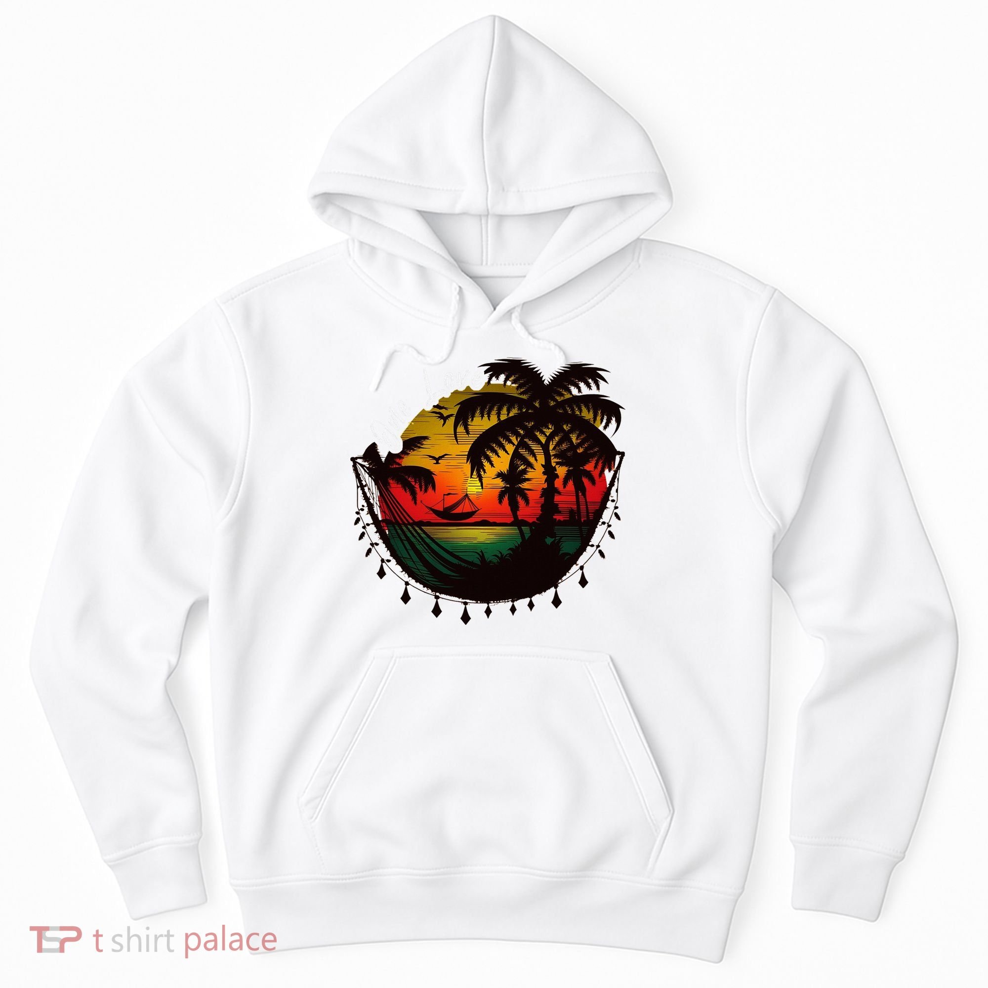 Rasta Reggae Sunset One Pride Love Rastafari Jamaican Hoodie
