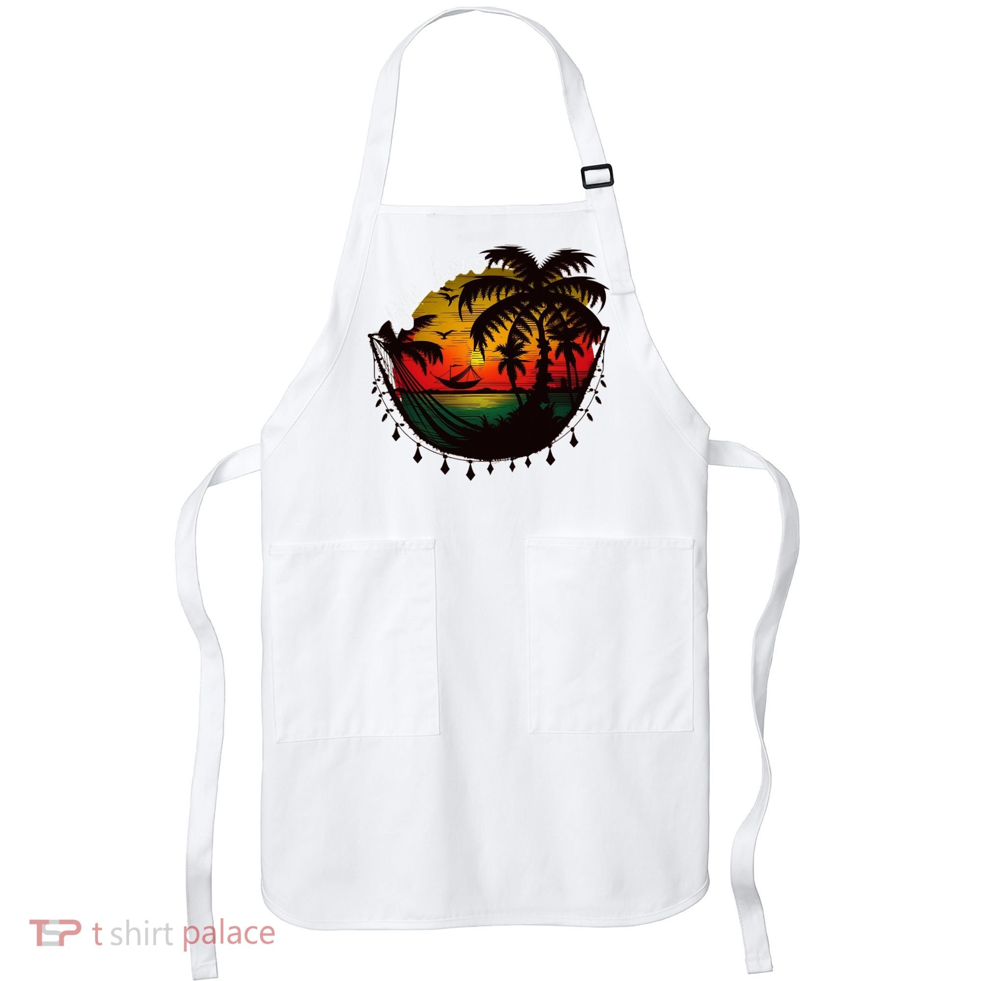 Rasta Reggae Sunset One Pride Love Rastafari Jamaican Apron
