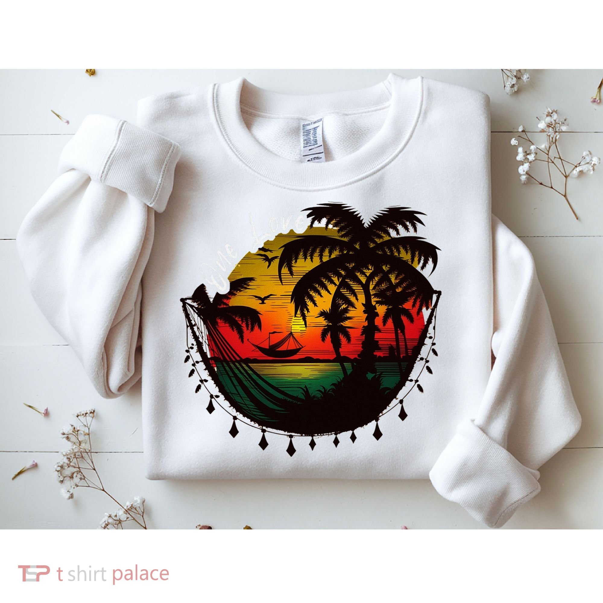Rasta Reggae Sunset One Pride Love Rastafari Jamaican Sweatshirt