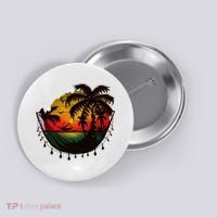 Rasta Reggae Sunset One Pride Love Rastafari Jamaican Button thumb 0