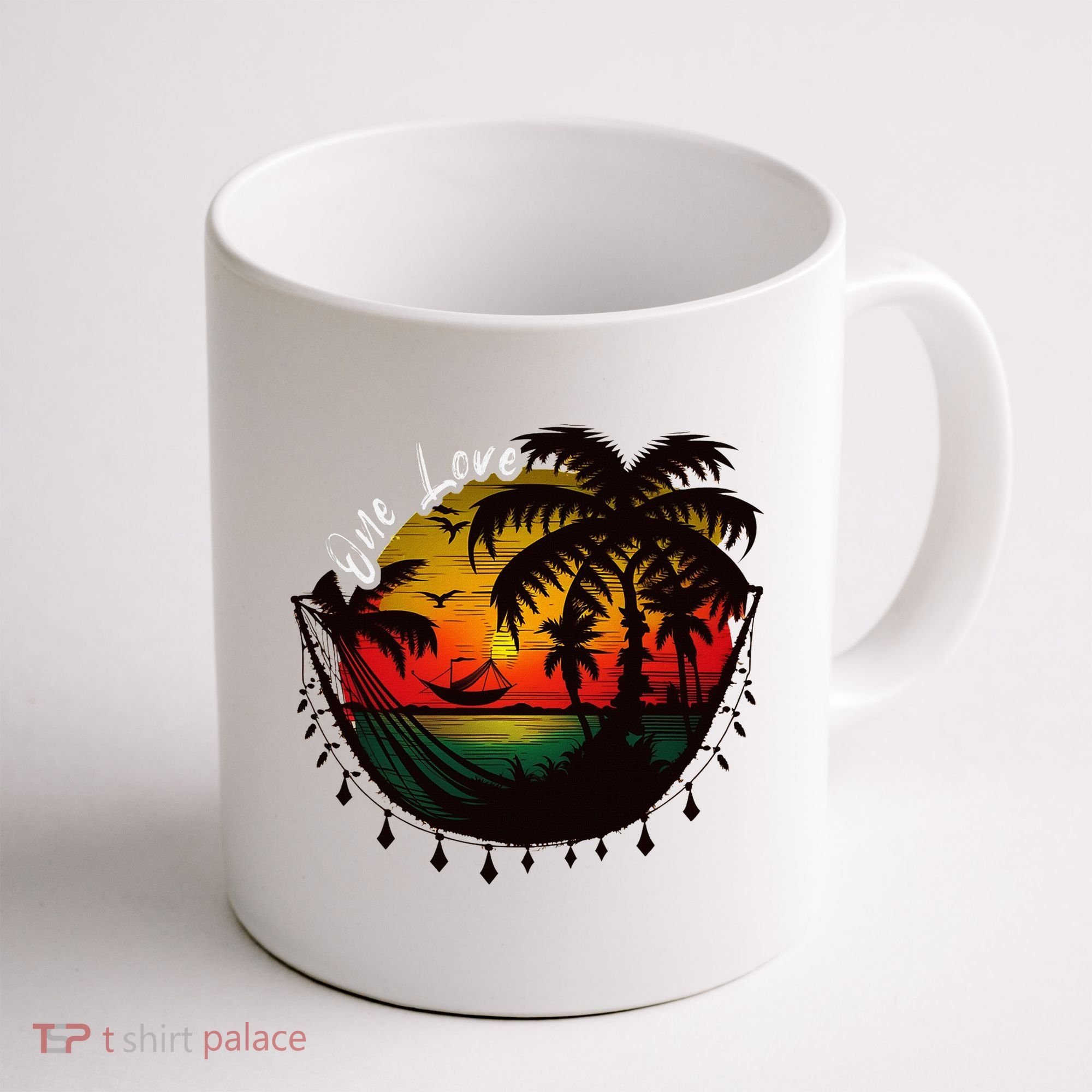 Rasta Reggae Sunset One Pride Love Rastafari Jamaican Coffee Mug