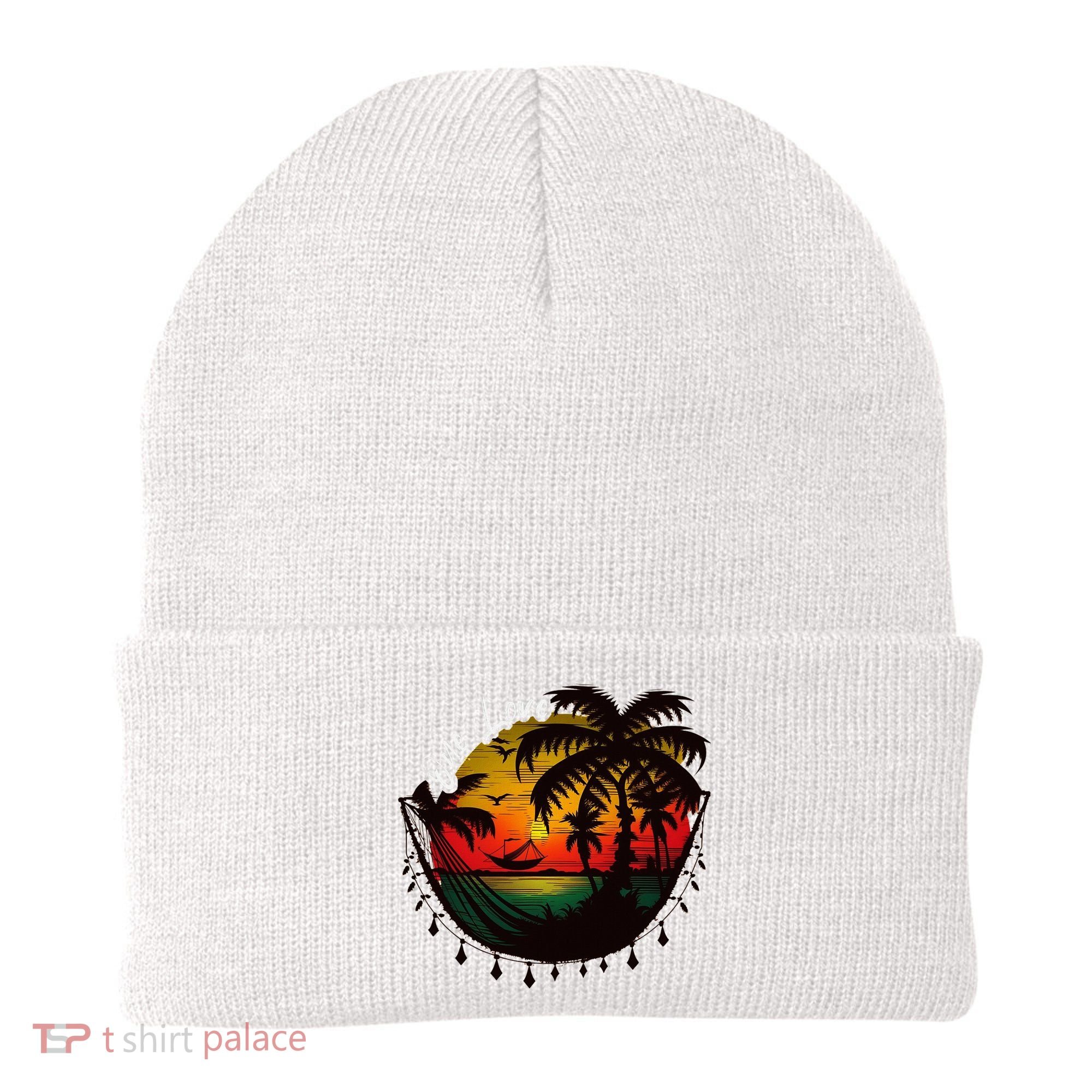 Rasta Reggae Sunset One Pride Love Rastafari Jamaican Beanie