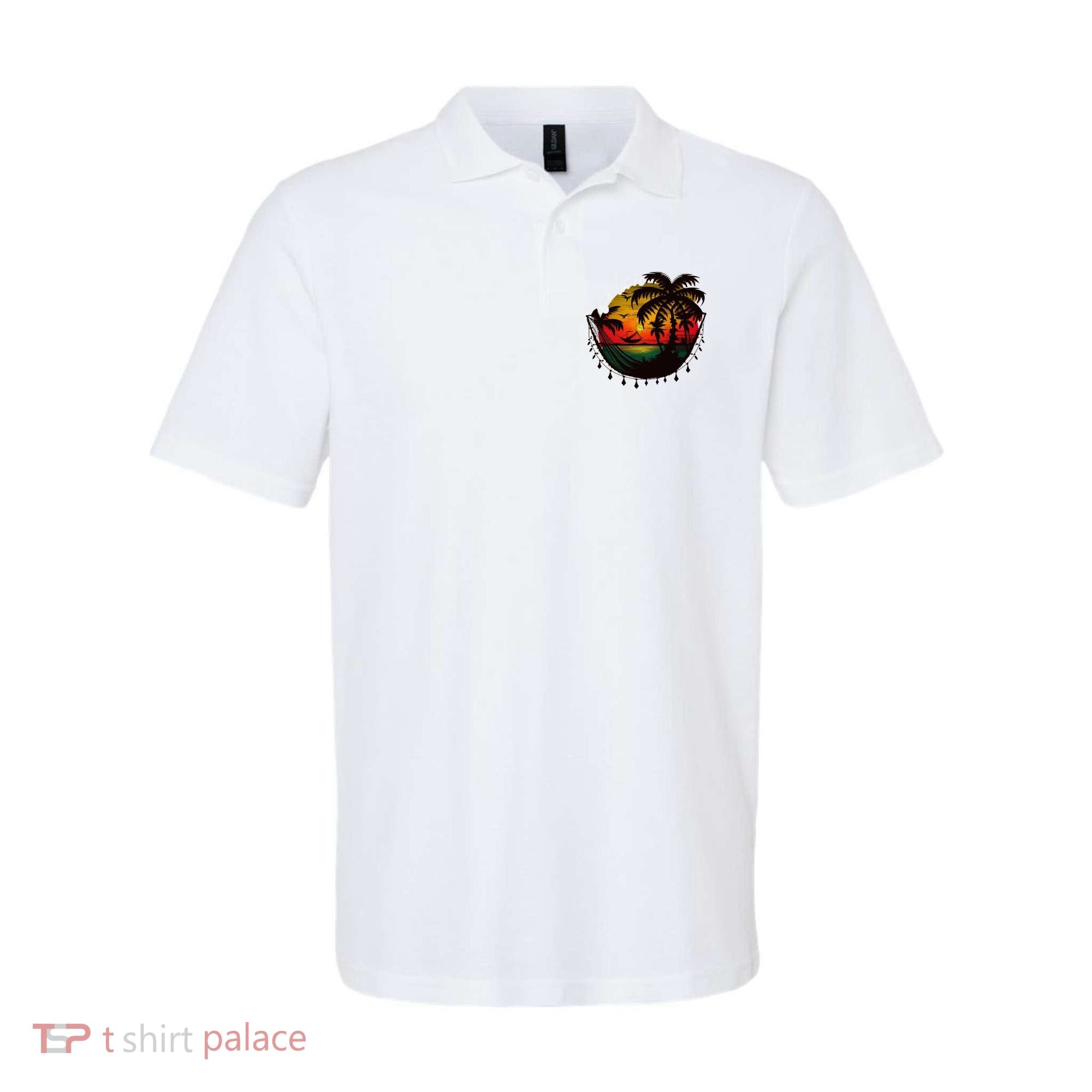 Rasta Reggae Sunset One Pride Love Rastafari Jamaican Polo