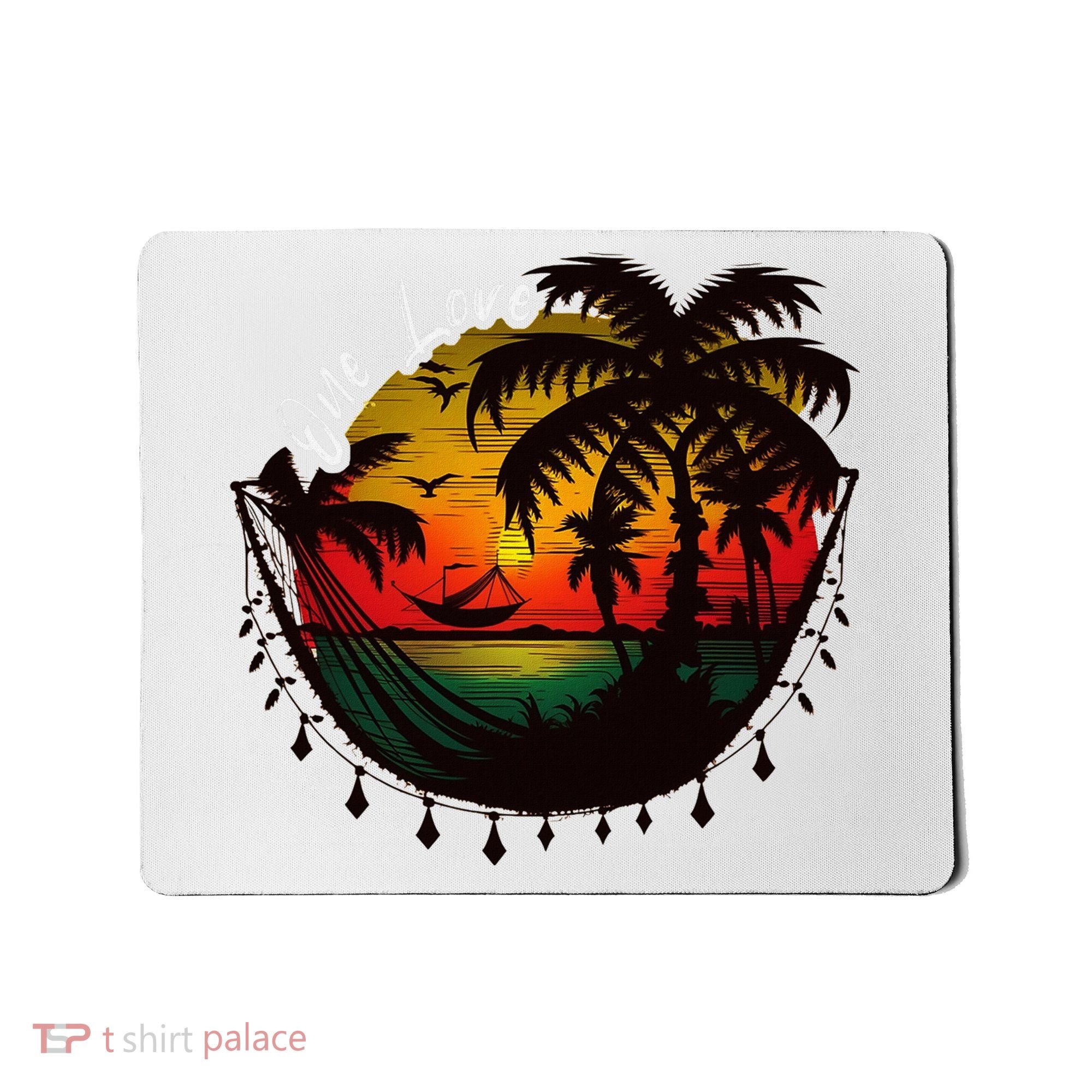 Rasta Reggae Sunset One Pride Love Rastafari Jamaican Mousepad