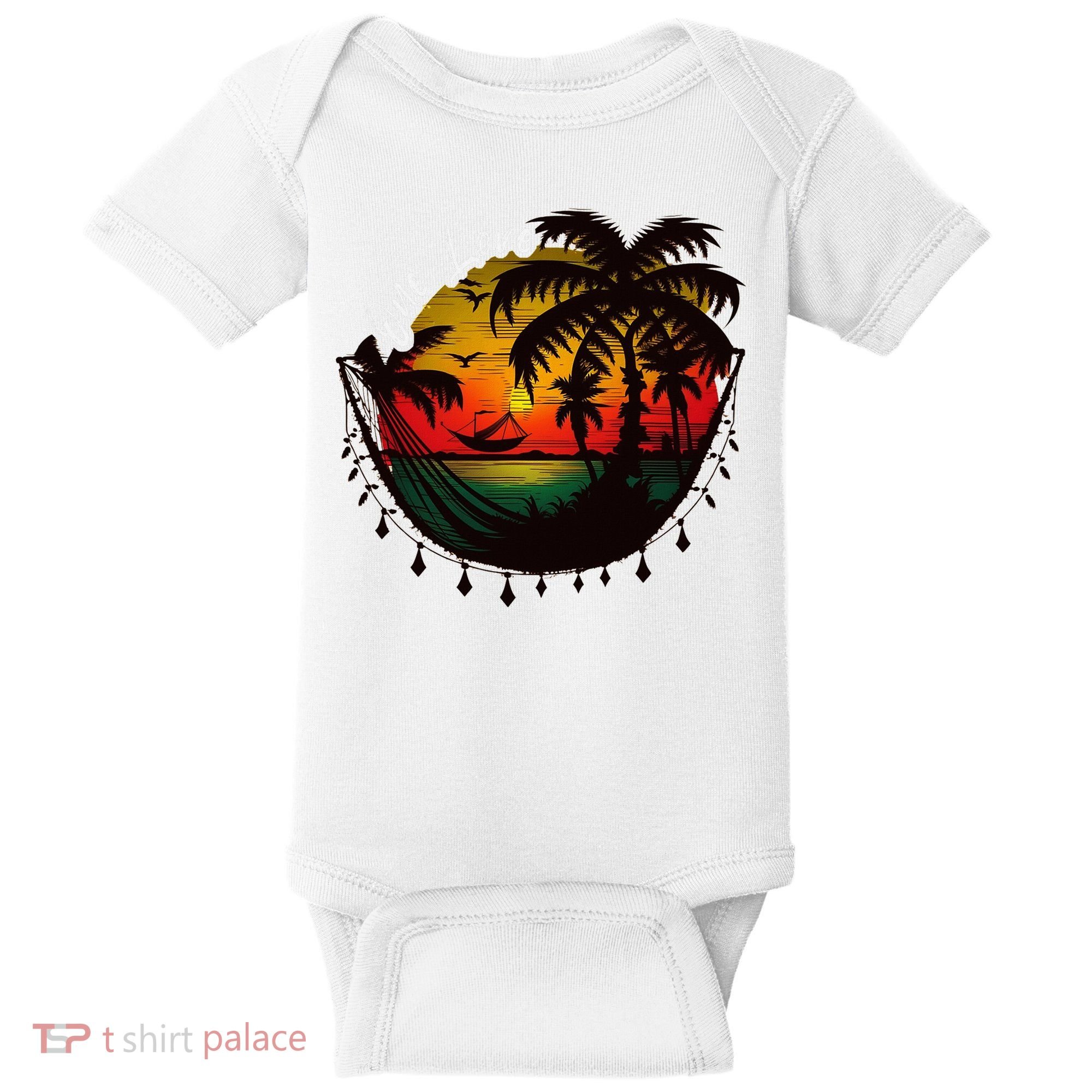 Rasta Reggae Sunset One Pride Love Rastafari Jamaican Baby Bodysuit