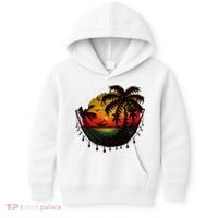 Rasta Reggae Sunset One Pride Love Rastafari Jamaican Kids Hoodie thumb 0