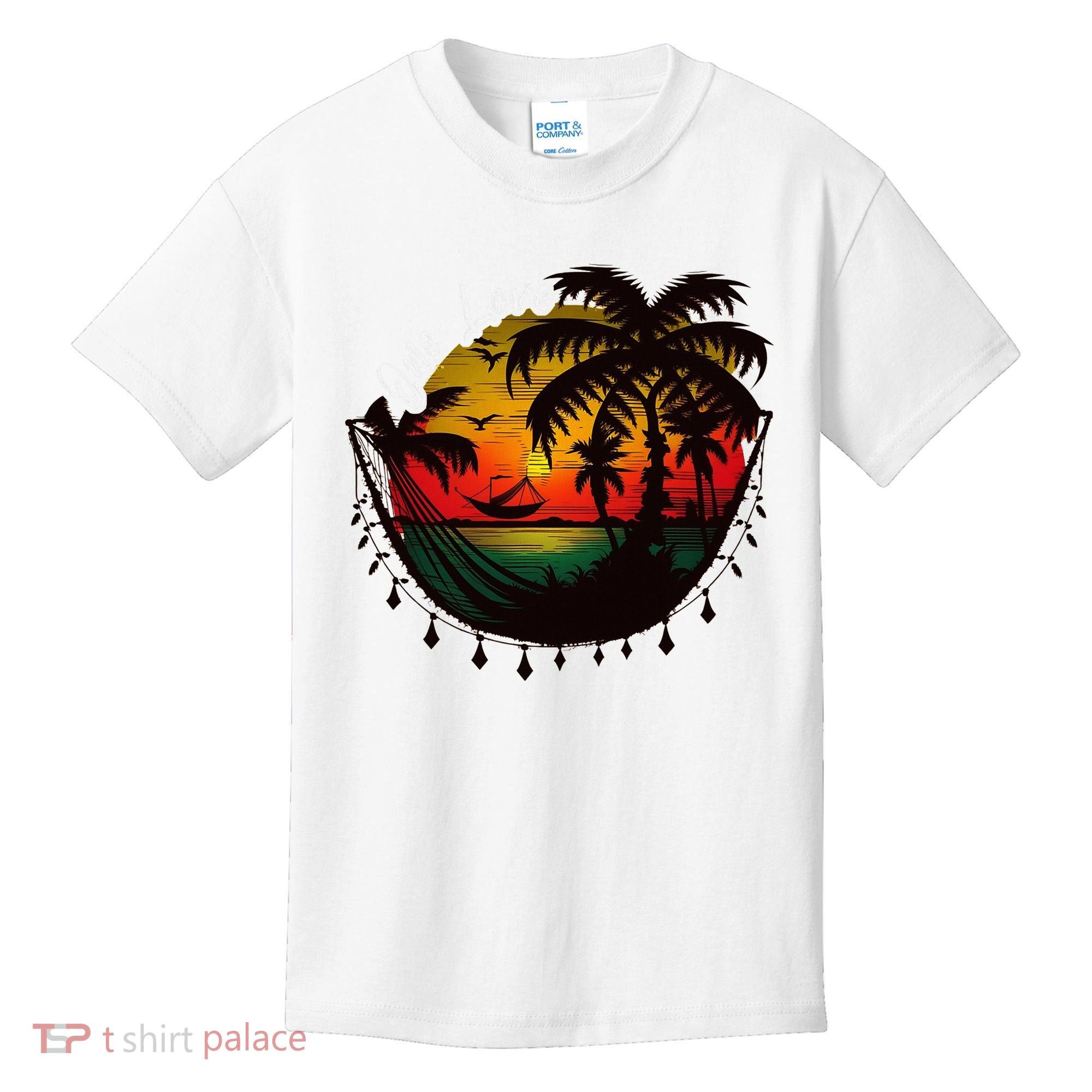 Rasta Reggae Sunset One Pride Love Rastafari Jamaican Kids T-Shirt