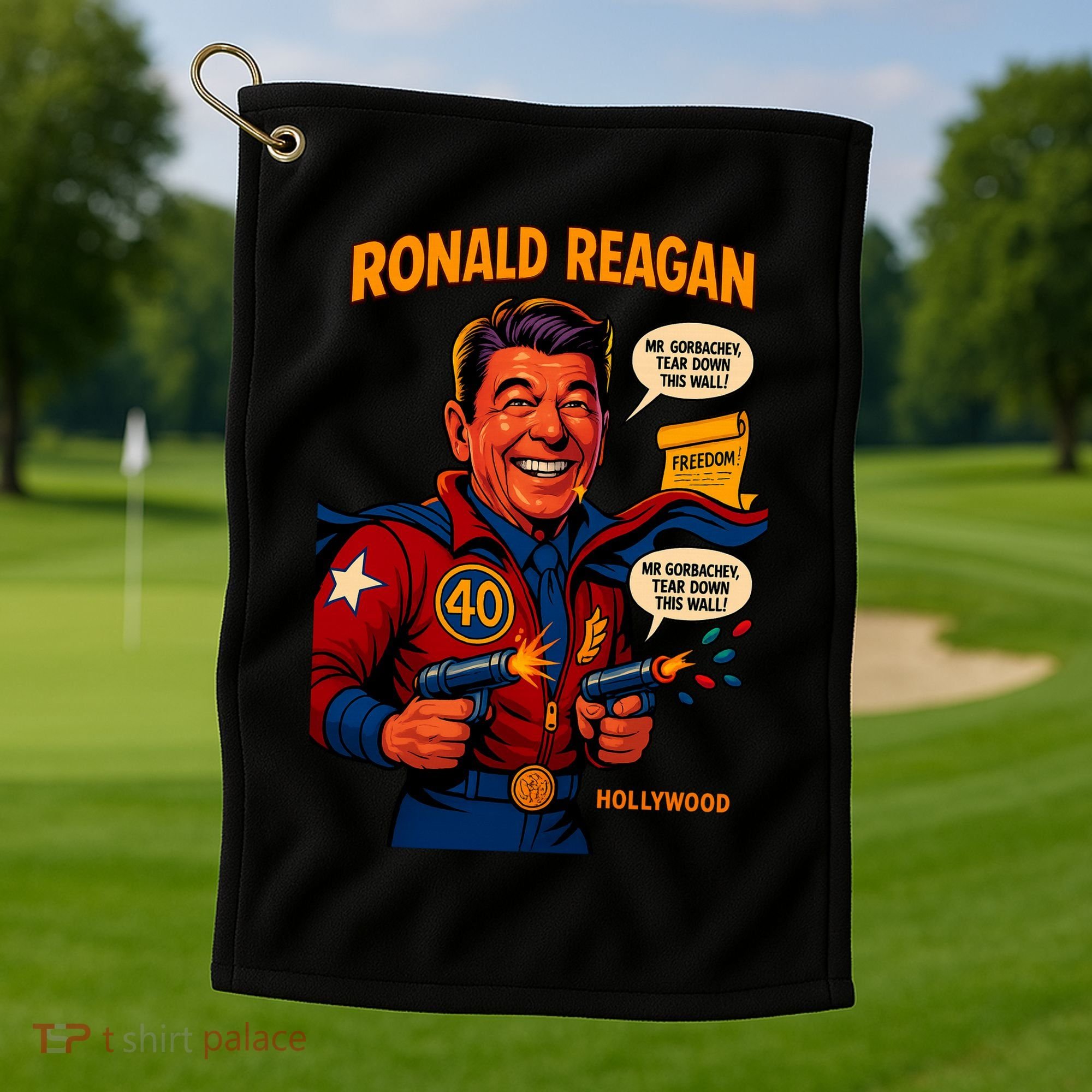 Ronald Reagan The Presidential Chronicles Golf Towel
