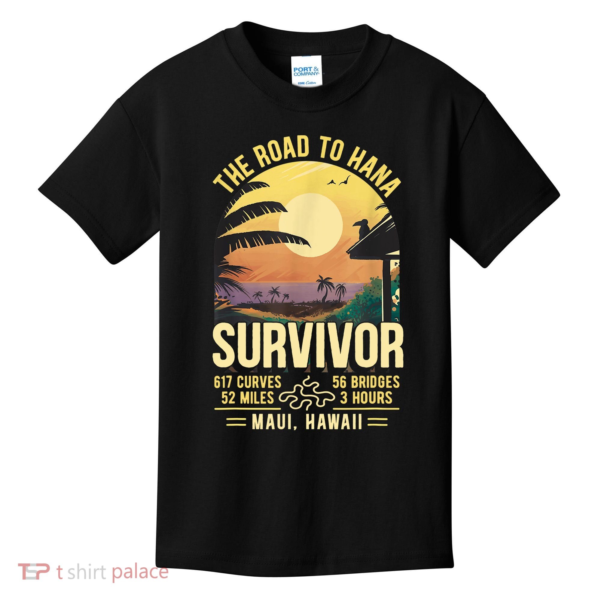 RJC Road To Hana Survivor Maui Hawaii Trip Adventure Kids T-Shirt