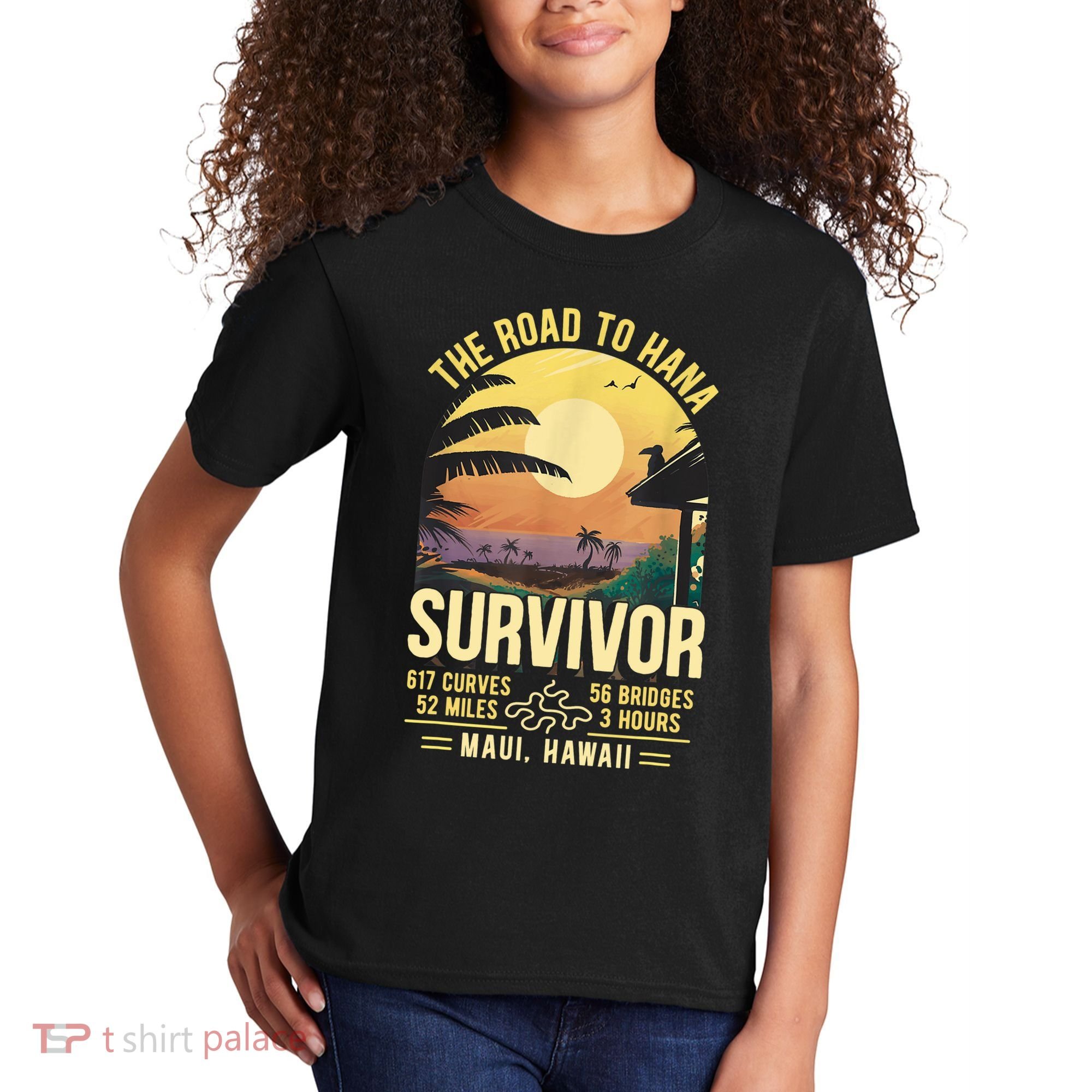 RJC Road To Hana Survivor Maui Hawaii Trip Adventure Kids T-Shirt