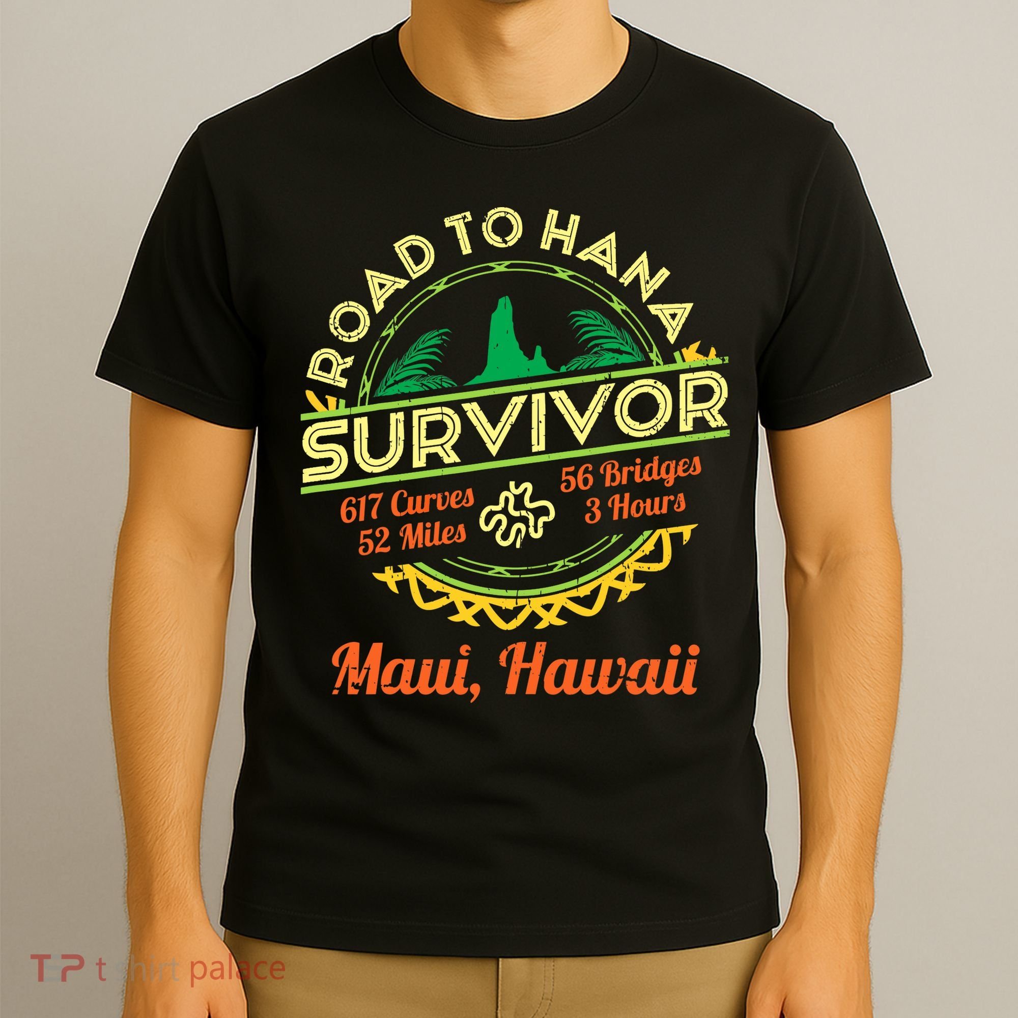 RJC Road To Hana Survivor Maui Hawaii Trip Adventure T-Shirt