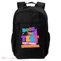 Retro Rock The Test Dont Stress Just Do Your Best Backpack thumb 0