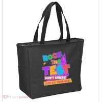 Retro Rock The Test Dont Stress Just Do Your Best Tote Bag thumb 2