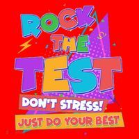 Retro Rock The Test Dont Stress Just Do Your Best Santa Hat thumb 1