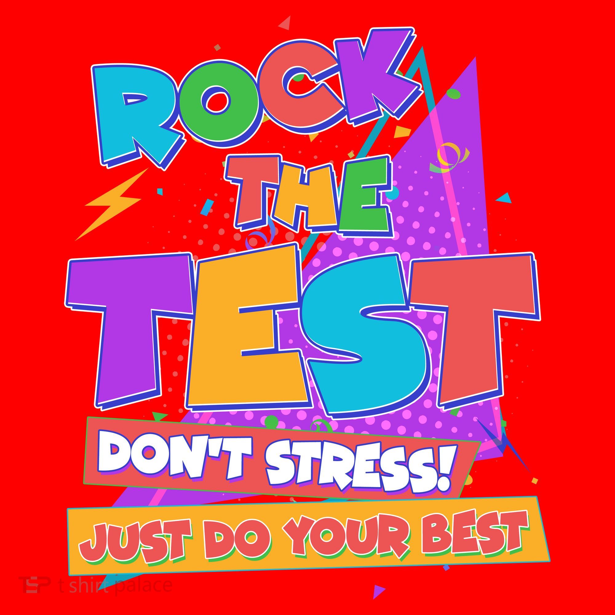 Retro Rock The Test Dont Stress Just Do Your Best Santa Hat