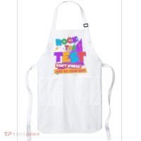 Retro Rock The Test Dont Stress Just Do Your Best Apron thumb 0