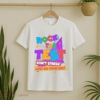 Retro Rock The Test Dont Stress Just Do Your Best T-Shirt thumb 2