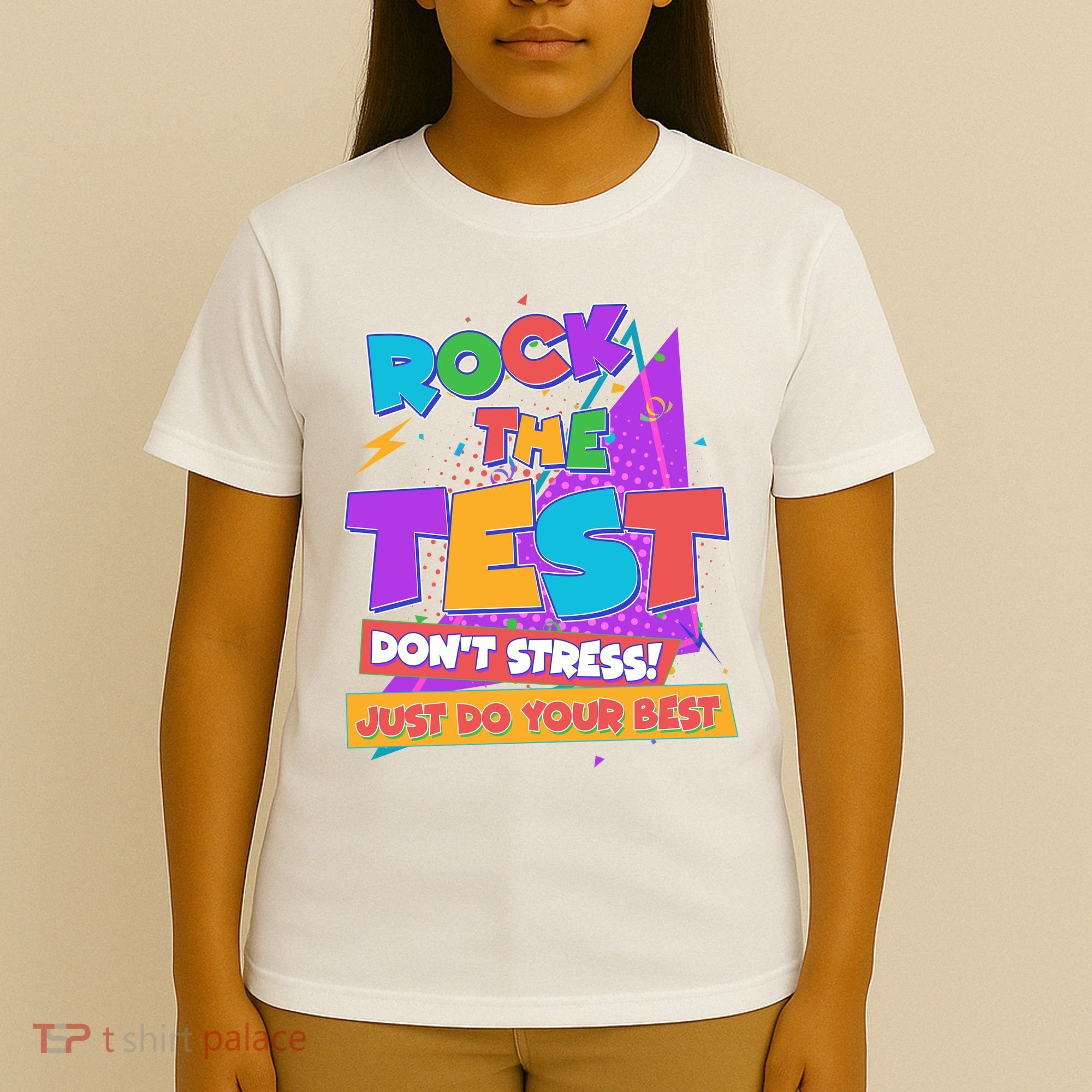Retro Rock The Test Dont Stress Just Do Your Best T-Shirt