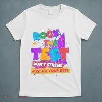 Retro Rock The Test Dont Stress Just Do Your Best T-Shirt thumb 5
