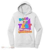 Retro Rock The Test Dont Stress Just Do Your Best Women's Hoodie thumb 0