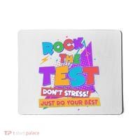 Retro Rock The Test Dont Stress Just Do Your Best Mousepad thumb 0