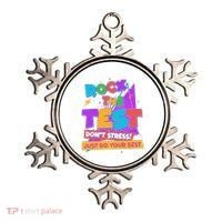 Retro Rock The Test Dont Stress Just Do Your Best Ornament thumb 0