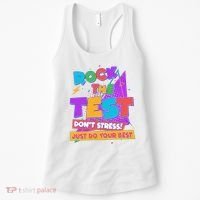 Retro Rock The Test Dont Stress Just Do Your Best Women's Tank Top thumb 0