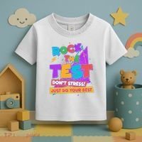Retro Rock The Test Dont Stress Just Do Your Best Toddler T-Shirt thumb 3