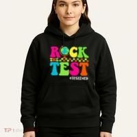 Retro Rock The Test Testing Day Motivational Teacher Student Hoodie thumb 5