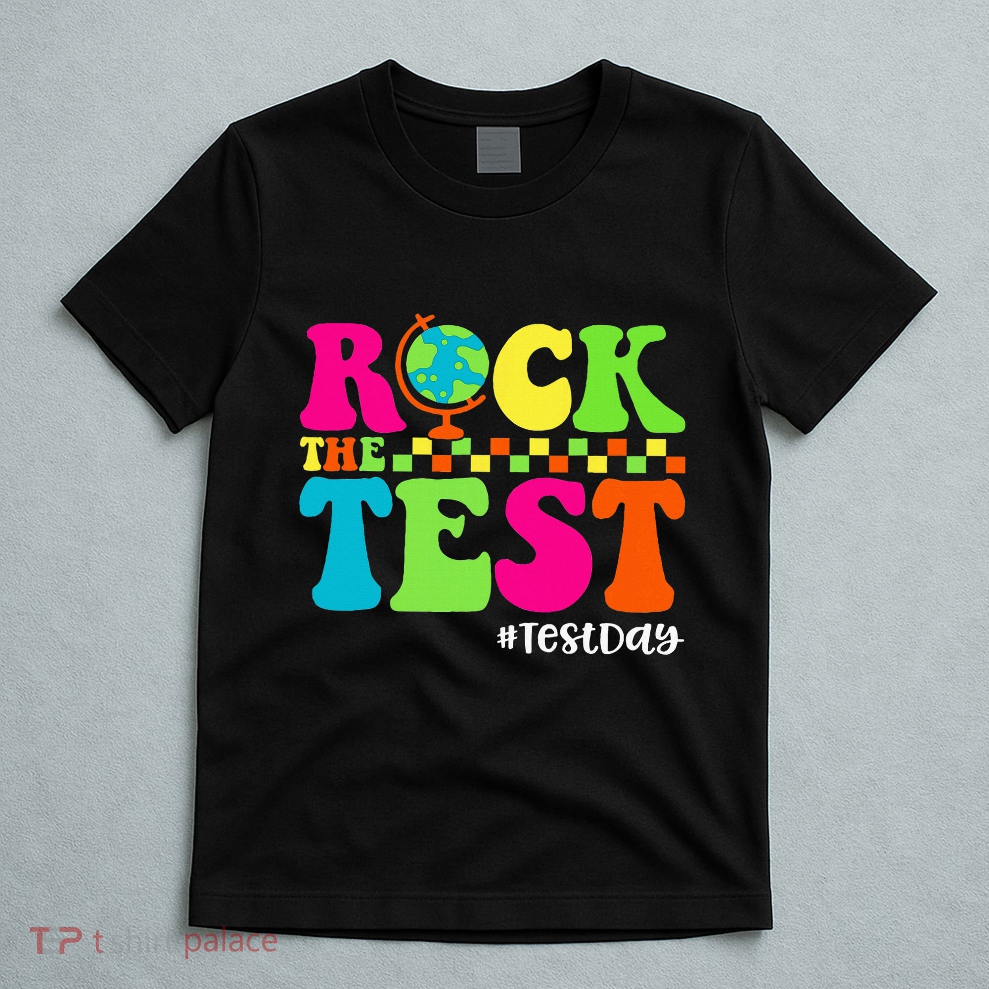 Retro Rock The Test Testing Day Motivational Teacher Student T-Shirt