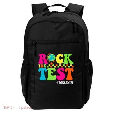 Retro Rock The Test Testing Day Motivational Teacher Student Backpack
