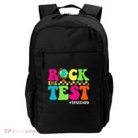 Retro Rock The Test Testing Day Motivational Teacher Student Backpack thumb 0