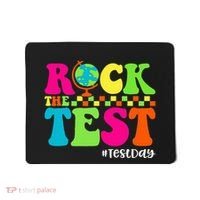 Retro Rock The Test Testing Day Motivational Teacher Student Mousepad thumb 0