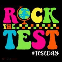 Retro Rock The Test Testing Day Motivational Teacher Student Mousepad thumb 1