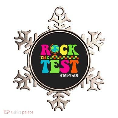 Retro Rock The Test Testing Day Motivational Teacher Student Ornament