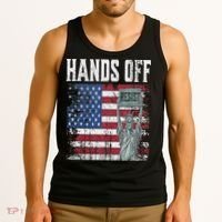 Resist Resistance USA Statue Of Liberty Hands Off Protest Tank Top thumb 3
