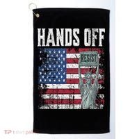 Resist Resistance USA Statue Of Liberty Hands Off Protest Golf Towel thumb 0
