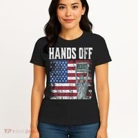 Resist Resistance USA Statue Of Liberty Hands Off Protest Women's T-Shirt thumb 4