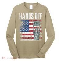 Resist Resistance USA Statue Of Liberty Hands Off Protest Long Sleeve Shirt thumb 0