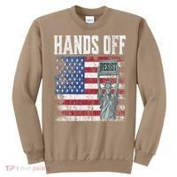 Resist Resistance USA Statue Of Liberty Hands Off Protest Sweatshirt thumb 0