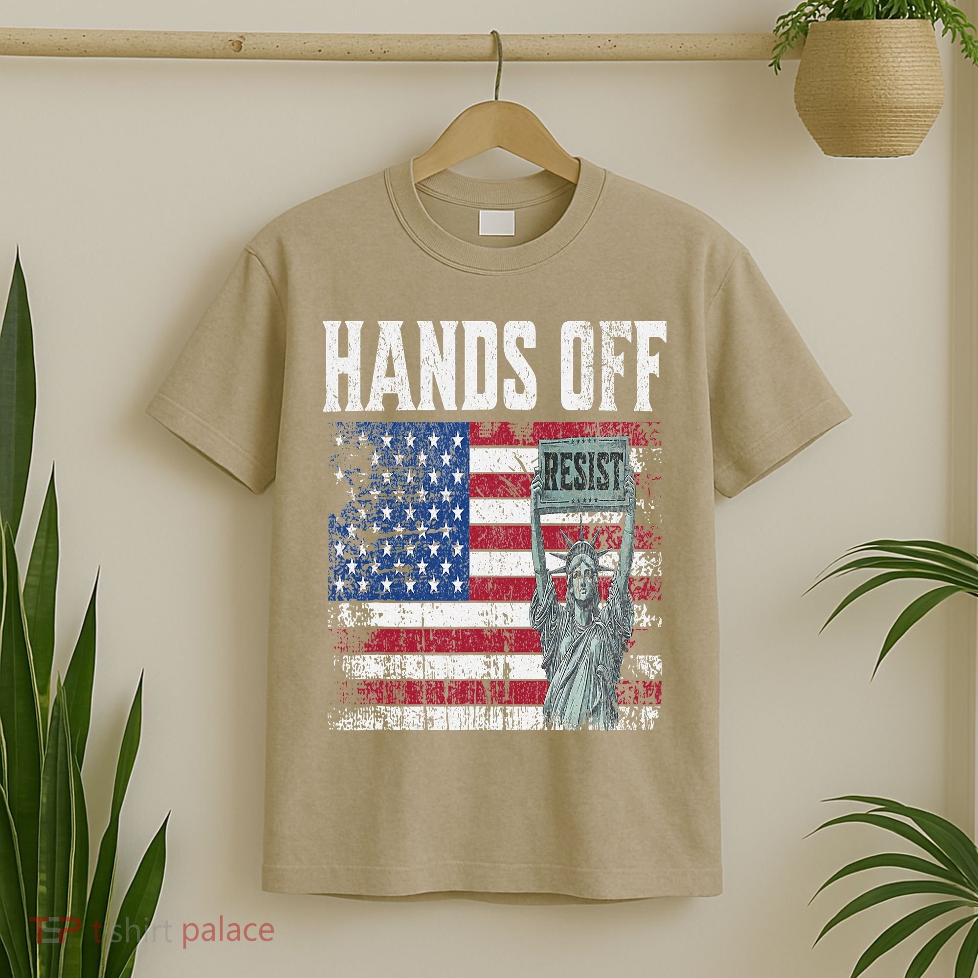 Resist Resistance USA Statue Of Liberty Hands Off Protest T-Shirt